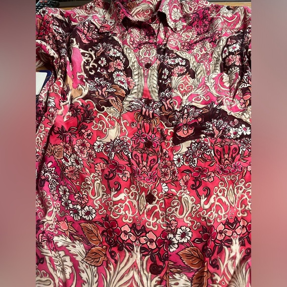 NWOT Maria Cher- Besula Pilar 100% Silk Button Down Blouse. Size XS. - Picture 8 of 9